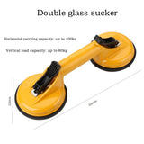 1 x RAW Customer Returns Lucfulyear suction lifter aluminum pack of 2 , vacuum lifter glass suction cup with 100 kg load capacity suction cup tile suction lifter for transporting glass, tiles, marble, bulky, heavy objects etc. - RRP €24.66