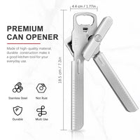 1 x RAW Customer Returns Can Opener Manual, Sopito Can Opener Stainless Steel Adjustable Jar Opener Screw Lid Opener Can Opener Seniors Without Sharp Edges Can Opener - RRP €20.4