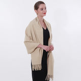 7 x Brand New SWAT PANY Scarf Beige Women s Scarf Wedding Scarves Scarves Winter Warm Shawls Pashmina Stole for Evening Dress - RRP €159.6