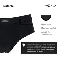 1 x RAW Customer Returns Z ZENZERO 1959-1 Pack Men s Briefs - Plain - Made of Modal Cotton - Stretch Fabric Black, XXXL  - RRP €27.6