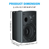 1 x RAW Customer Returns STUDIOFINIX 6.5 Inch 400 Watt Indoor Outdoor Bluetooth Speakers Weatherproof Waterproof Wall Mount Speakers for Patio, Garage and Home Black  - RRP €133.13