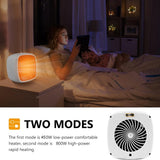 1 x RAW Customer Returns Fan heater, ceramic fan heater, quiet energy-saving fan heater, overheating and tip-over protection, infrared heater energy-saving, 800W electric heater with 2 heat setting buttons, for bathroom, office, room - RRP €18.79