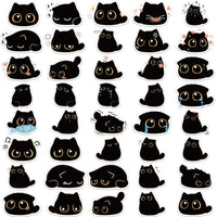 1 x RAW Customer Returns Cute Cat Stickers for Laptop 40 PCS ,Gift for Kids Teens Adults Boys,Waterproof Kawaii Animal Stickers for Water Bottles,Vinyl Stickers for Scrapbook,Skateboard,Car - RRP €7.04