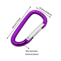 13 x Brand New Carabiner made of aluminum spring backpack closures spring snap hook keychain carabiner for outdoor, camping, hiking, traveling, fishing, backpack random color 16 pieces - RRP €113.88