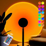 1 x RAW Customer Returns Balkwan Sunset lamp 16 colors sunset lamp remote control to adjust the color change, modern romantic visual ambient light, suitable for living room bedroom decorative - RRP €26.99