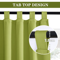 1 x RAW Customer Returns PONY DANCE Curtains for Children s Room Boy - Curtain Opaque Green Thermal Curtains Opaque Bedroom Loop Curtain, Set of 2 H 245 x W 140 cm - RRP €39.95