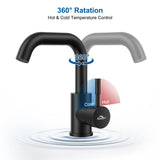 1 x RAW Customer Returns Auralum bathroom faucet black, 360 rotatable faucets washbasin bathroom, single lever mixer tap bathroom faucet washbasin faucet for washbasin bathroom - RRP €40.07