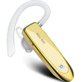 1 x RAW Customer Returns SchwarNew Bee Bluetooth Headset Wireless Handsfree Phone Bluetooth headset with microphone for iPhone Samsung Huawei with 60 days standby Gold - RRP €22.99