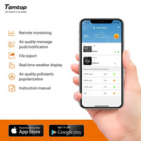 1 x RAW Customer Returns Temtop M10i WiFi Smart Air Quality Meter, detector for PM2.5 HCHO TVOC AQI, indoor air quality detector, air quality real-time display, white - RRP €104.99