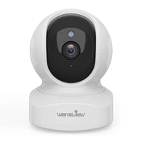 1 x RAW Customer Returns wansview WLAN IP camera, 2K indoor surveillance camera, 2.4Ghz WiFi swiveling pet camera, baby monitor with camera, data protection area, two-way audio, Q5 white - RRP €34.99