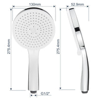 1 x RAW Customer Returns Cobbe shower head, water-saving, 5 jet types, energy-saving shower head for bathrooms and outdoor areas water-saving shower head without hose , rain shower head, pressure-increasing, chrome, non-clogging - RRP €16.99