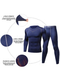 1 x RAW Customer Returns Terecey Men s Thermal Clothing Extreme Cold Functional Thermal Underwear Set Motorcycle Thermal Clothing Round Neck Men s Thermal T-Shirt for Running Skiing Cycling - RRP €26.77