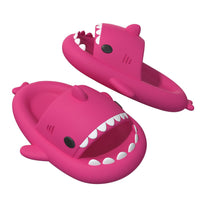 1 x RAW Customer Returns ChayChax Shark Sildes Slippers Women Men Children Shark Flip Flops Summer Slippers Bathing Slippers Non-Slip Shower Bathing Shoes Beach Sandals,Shark Rose,34 35 EU - RRP €25.99