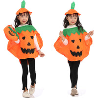 1 x Brand New Teogneot Pumpkin Costume, Pumpkin Cape with Hat, 2 Pieces Pumpkin Costume, Halloween Dress Up Party - RRP €13.16