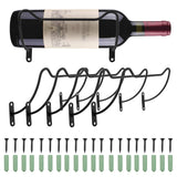 1 x RAW Customer Returns Homtone 10 pieces metal wine rack for wall, bottle rack for wall mounting, iron wine bottle holder shelf for wine, with screws - RRP €28.72