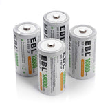 1 x RAW Customer Returns EBL D battery 10000 mAh, type D rechargeable NI-MH battery 6 pieces, Mono D battery - RRP €31.25