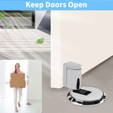 1 x RAW Customer Returns Door stop floor self-adhesive heavy door holder door stopper without drilling height-adjustable door buffer wall protection door stopper with 3M adhesive tape screws door stopper, silver - RRP €20.99