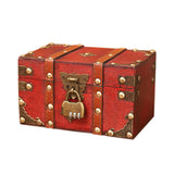 1 x RAW Customer Returns Nizirioo Vintage Wooden Treasure Chest with Combination Lock Vintage Treasure Chest Small Pirate Treasure Chest, Jewelry Box with Lid Treasure Chest Children s Birthday, Money Box with Lock, Handmade Gift - RRP €16.08