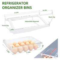 1 x RAW Customer Returns GoldRock Refrigerator Organizer, Refrigerator Drawers Egg Holder, Egg Holder Refrigerator, Adjustable Storage Rack Refrigerator Partition Layer Organizer, Extendable Refrigerator Egg Organizer - RRP €18.14