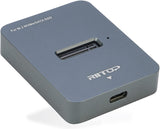 1 x RAW Customer Returns RIITOP M.2 to USB Docking Station, RIITOP M.2 NVMe SSD to USB-C Reader Adapter for M.2 M Key NVMe SSD and BM Key SATA based SSD - RRP €42.64