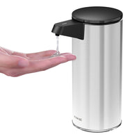 1 x RAW Customer Returns AIKE Soap Dispenser Automatic Stainless Steel with Sensor Infrared, 280ml Touchless Automatic Soap Dispenser USB Charging - RRP €35.0