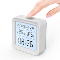 1 x RAW Customer Returns eMylo WiFi Thermometer Hygrometer Indoor, Tuya Bluetooth Room Thermometer WiFi Temperature Sensor with Smart App, LCD Screen Digital Thermo-Hygrometer for Room Temperature, Basement, Baby Room - RRP €25.01