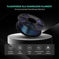 1 x RAW Customer Returns FLASHFORGE 3D printer filament Chameleon PLA color changing filament 1.75mm, changes color with light and angles, 1KG spool 2.2lbs , dimensional accuracy - 0.02mm Burnt Titanium  - RRP €24.78