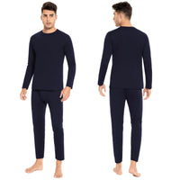 1 x RAW Customer Returns SIHOHAN Men s Thermal Underwear Set, Functional Underwear, Ski Underwear, Thermal Underwear Men Winter with Inner Fleece Blue, L  - RRP €17.14