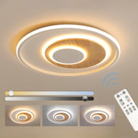 1 x RAW Customer Returns FitzMia LED ceiling light, ceiling lamp with wood, ceiling lamps dimmable with remote control, modern round wooden ceiling lamp for bedroom, children s room, living room, kitchen, 24W 2400LM 40cm - RRP €69.56