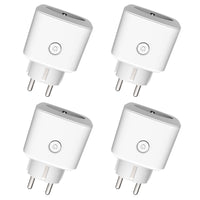 1 x RAW Customer Returns HBN Smart WLAN socket with consumption measurement, set of 4 Smart Home WiFi sockets with APP intelligent switch socket, voice control timer, Alexa Google Home Comp. - RRP €26.56