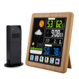 1 x RAW Customer Returns Hakeeta Color Weather Station with Full Touch Screen, Multi-Function Wireless Weather Clock, Kids Screen Lock and USB Interface and Full Color LCD Wood  - RRP €48.92