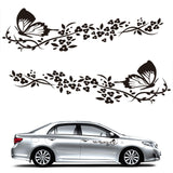 1 x Brand New CLKE 2 Pcs Car Sticker, Car Stickers with Butterflies and Flowers Pattern, Personalized Stickers for Car Hood Cover, Motorcycle, Skateboards, Suitcases, Walls Red  - RRP €19.2