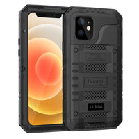 1 x RAW Customer Returns Beeasy for iPhone 12 Mini Waterproof Outdoor Case 5.4 , Shockproof Armored Case Military 360 Degree Protective Case with Screen Protector, Robust Metal Heavy Duty Cell Phone Case iPhone 12 Mini Case, Black - RRP €31.25