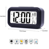 1 x RAW Customer Returns Topkey Digital Bedside Alarm Clock, Travel Alarm Clock, Snooze, Night Light, LCD Screen, Battery Operated, Date, Temperature, Smart Clock White  - RRP €11.89