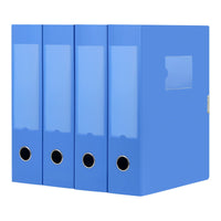 7 x RAW Customer Returns DONGLI A4 archive box blue, 4 pieces archive box with 7.5 cm wide spine, A4 collection box office folder with spine label for office - RRP €153.93