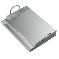 1 x RAW Customer Returns Onlyfire Universal Stainless Steel BBQ Grill Griddle for Charcoal Grill, Gas Grill and More, Rectangular, 51 x 32 x 12.4 cm - RRP €74.71