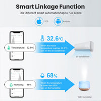 1 x RAW Customer Returns Tuya WiFi Thermometer Hygrometer Indoor Room Thermometer WiFi Temperature Sensor Mini Thermo Hygrometer with Alexa Google Home for Office, Garage, Living Room, Baby Room, Greenhouse 1  - RRP €21.99