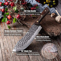 1 x RAW Customer Returns JASON 30 cm professional meat knife, sharp kitchen knife, chef s knife, grill knife, cleaver for grilling, camping, outdoor activities - RRP €29.75