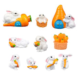 2 x Brand New Easter Bunny Landscape Ornament,10 Resin Bunny Rabbit Ornaments,Miniatures Micro Landscape Rabbit Ornaments Kids Gift for Tabletop,Car Ornaments,Plant Decorative Garden Accessories - RRP €40.8