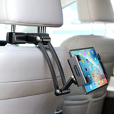 1 x RAW Customer Returns Tablet holder car, ipad holder car, compatible with 5.27-10.24 inch phone or tablet, adjustable distance, viewing angle, rotatable screen, material metal - RRP €29.99