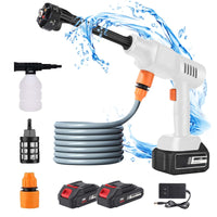 1 x RAW Customer Returns Cordless high pressure cleaner, 60 bar mobile high pressure cleaner with two batteries and charger, 6-in-1 multi-spray nozzle, cordless high pressure cleaner for garden watering and car washing - RRP €71.4