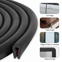 1 x RAW Customer Returns 6M rubber seal self-adhesive frame profile edge protection profile made of EPDM rubber front door sealing rubber anti-collision, waterproof sealing rubber for sheet metal, car doors, hatch, table corners 6mm  - RRP €15.12