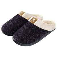 2 x Brand New ULTRAIDAS slippers warm plush slippers for women, soft and comfortable slippers, memory foam, indoor and outdoor, purple-38 39 EU - RRP €49.98