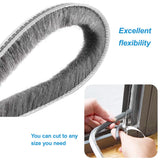 1 x RAW Customer Returns Brush seal door seal self-adhesive 9 mm W x 15 mm D x 6M L , door bottom seal insect protection, sealing brush for doors, windows, wardrobes, draught excluder for doors - RRP €12.99