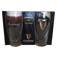 1 x RAW Customer Returns Guinness , Glass , Set of Two Embossed Gravity 20-ounce Beer Glasses with Logo and Harp Design - RRP €23.96