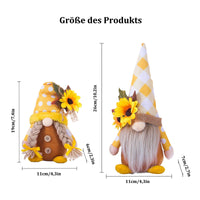 1 x RAW Customer Returns ENLACE 2 Pieces Spring Sunflower Gnomes, Spring Decoration Gnomes, Handmade Plush Dolls Dwarf Decorations, Sunflower Decoration for Home Farmhouse Family Festive Gift - RRP €18.14