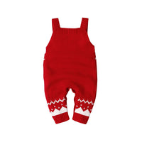 1 x RAW Customer Returns mimixiong Baby Romper Christmas Sweater Jumpsuits Clothes with Knitted Reindeers Red,12-18 Months  - RRP €22.99