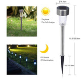 2 x RAW Customer Returns LEDGLE Solar Lamp 5 LED Lights Outdoor Waterproof Stainless Steel Landscape Pathway Lights for Patio, Lawn, Garden, Hallway, Terrace Energy Class A  - RRP €45.68