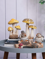 1 x RAW Customer Returns SEINHIJO Mushrooms Sculpture Decor Modern Statue Gift Garden Arts Figures Living Room Art Ceramic Ornament 18cm - RRP €20.4