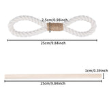 1 x RAW Customer Returns OCIOLI 4 Pack Boho Curtain Tiebacks Handmade Curtain Tiebacks with Wood Club Cotton Rope Tie Backs Curtain Tiebacks Curtain Tiebacks for Curtains Beige Cotton Rope, 4  - RRP €14.42